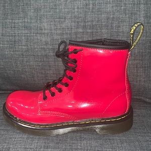 Dr Martens kids leather lace up boots